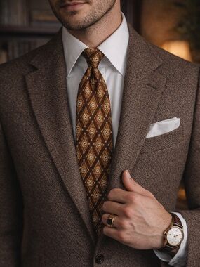 Omaggio by Robert Talbott  Designer Finest 100% Silk Tie Handsewn in Italy